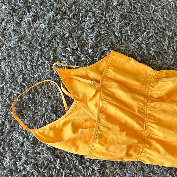 Rails Avril Tiered Midi Dress Spaghetti Straps Size XS in Yellow - Picture 8 of 13